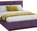 Čalúnená posteľ AVEIRO 180x200 s kovovým zdvižným roštom FIALOVÁ