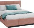 Čalúnená posteľ AVEIRO 160x200 s kovovým zdvižným roštom SALMON
