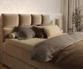 Čalúnená posteľ 160x200 cm PORTLAND Béžová Paris