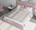 Čalúnená posteľ JUSTIN 140x200 Ružová Trinity s úložným priestorom kovový rošt