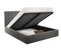 Čalúnená posteľ COLORADO 160x200 s kovovým zdvižným roštom Tmavo sivá