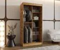 Šatníková skriňa s posuvnými dverami a zrkadlom ULTRA 100cm artisan