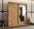 Šatníková skriňa s posuvnými dverami a zrkadlom ULTRA 180cm artisan