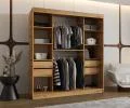 Šatníková skriňa s posuvnými dverami a zrkadlom ULTRA 180cm artisan