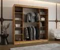 Šatníková skriňa s posuvnými dverami a zrkadlom ULTRA 200cm artisan