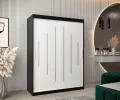 Šatníková skriňa s posuvnými dverami YORK - 150x200cm Čierna-Biela