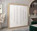 Šatníková skriňa s posuvnými dverami YORK - 180x200cm Dub Sonoma-Biela
