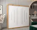 Šatníková skriňa s posuvnými dverami YORK - 200x200cm Dub Artisan-Biela