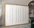 Šatníková skriňa s posuvnými dverami YORK - 250x200cm Dub Artisan-Biela