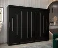 Šatníková skriňa s posuvnými dverami YORK - 250x200cm Čierna