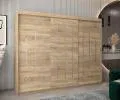 Šatníková skriňa s posuvnými dverami YORK - 250x200cm Dub Sonoma