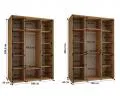 Šatníková skriňa s posuvnými dverami DAVOS 180cm | Biela / DUB Artisan / strieborné
