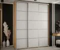 Šatníková skriňa s posuvnými dverami DAVOS 4, 190cm | DUB Artisan / biela / strieborné