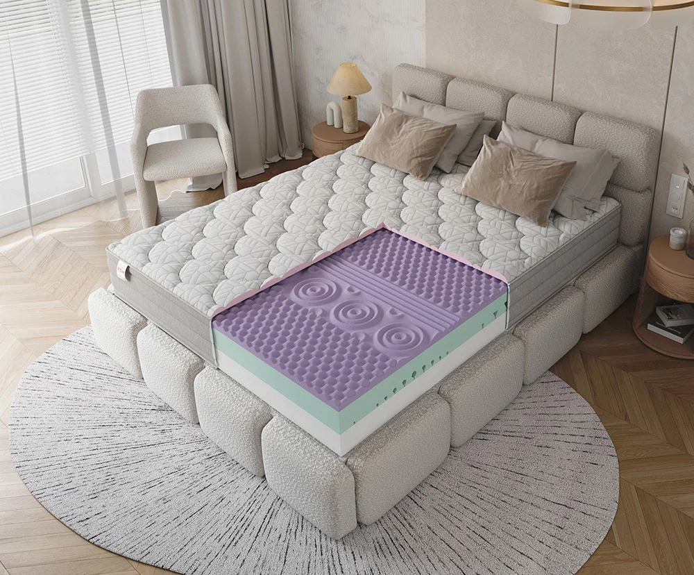 Penový matrac AVELLINO NANO JERSEY BORDER VISCO 180x200 cm 27 cm
