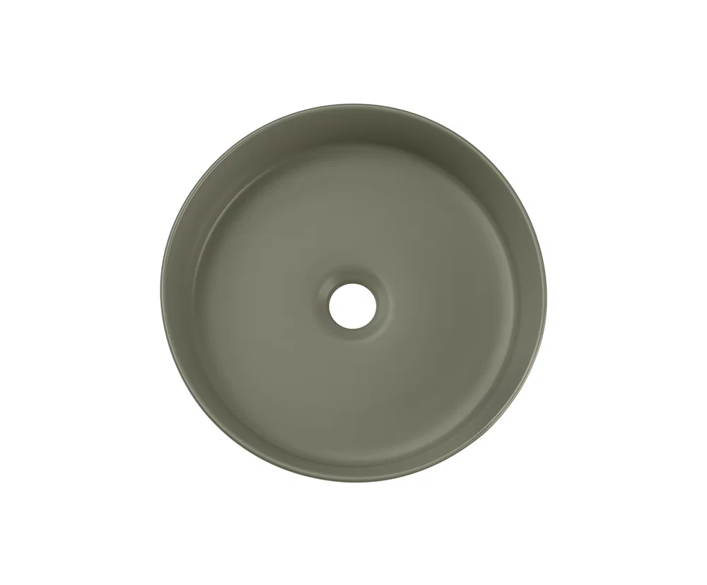 Keramické umývadlo BEYOND 2 na dosku, 36 cm, olivovo zelený matný povrch