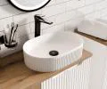 Keramické umývadlo BEYOND 5 na dosku, 48 cm, biely matný povrch