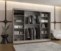 Šatníková skriňa s posuvnými dverami BAHRAJN 3 250cm kašmírová
