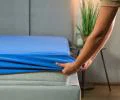Plachta JERSEY s gumou 200x200 cm MODRÁ
