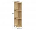 Kúpeľňový otvorený regál DUB CREMONA 15 cm