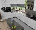 Granitový drez ELITE biely + sifón chróm 70 x 50 x 21 cm