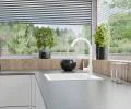 Granitový drez ELITE biely + sifón chróm 70 x 50 x 21 cm