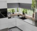 Granitový drez ELITE čierny + sifón zlatý 70 x 50 x 21 cm