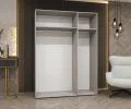 Šatníková skriňa PIANO 1, 150x52x202 cm | Čierna matná / zlaté úchyty