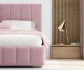 Čalúnená posteľ AUSTIN 180x200cm Ružová Paris s úložným priestorom kovový rošt