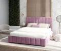 Čalúnená posteľ AUSTIN 120x200cm Fialová Paris s úložným priestorom kovový rošt