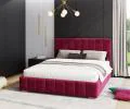 Čalúnená posteľ AUSTIN 120x200cm Vínová Paris s úložným priestorom kovový rošt