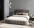 Čalúnená posteľ AUSTIN 90x200cm Tmavo sivá Paris s úložným priestorom kovový rošt