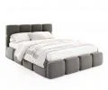 Čalúnená posteľ DELICATO 140x200 cm Grafit Boucle s úložným priestorom kovový rošt