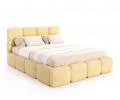 Čalúnená posteľ DELICATO 140x200 cm Žltá Cleo s úložným priestorom kovový rošt