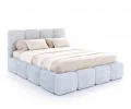 Čalúnená posteľ DELICATO 140x200 cm Tyrkysová Cleo s úložným priestorom kovový rošt