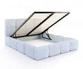 Čalúnená posteľ DELICATO 140x200 cm Tyrkysová Cleo s úložným priestorom kovový rošt