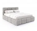 Čalúnená posteľ DELICATO 140x200 cm Sivá Cleo s úložným priestorom kovový rošt