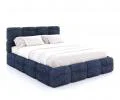 Čalúnená posteľ DELICATO 140x200 cm Modrá Cleo s úložným priestorom kovový rošt