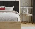 Čalúnená posteľ GRENADA 90x200 cm so zdvižným roštom čierna
