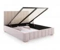 Čalúnená posteľ AUSTIN 120x200cm Ružová Boucle s úložným priestorom kovový rošt