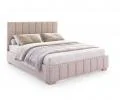 Čalúnená posteľ AUSTIN 160x200cm Ružová Boucle s úložným priestorom kovový rošt