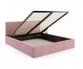 Čalúnená posteľ FRESIA 90x200cm Ružová Paris s úložným priestorom kovový rošt