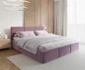 Čalúnená posteľ FRESIA 90x200cm Fialová Paris s úložným priestorom kovový rošt