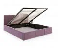Čalúnená posteľ FRESIA 90x200cm Fialová Paris s úložným priestorom kovový rošt