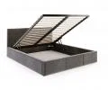 Čalúnená posteľ FRESIA 90x200cm Sivá Paris s úložným priestorom kovový rošt