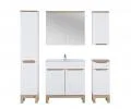 Kúpeľňová zostava BALI WHITE LAVA s košom na bielizeň 80cm