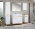 Kúpeľňová zostava BALI WHITE 60cm s vysokou skrinkou a umývadlom