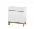 Kúpeľňová zostava BALI WHITE 80cm s vysokou skrinkou 2D1S a umývadlom