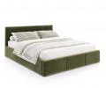 Čalúnená posteľ FRESIA 120x200 s kovovým zdvižným roštom OLIVOVÁ