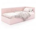 Posteľ EDDY 2 pre deti a mládež púdrová ružová TRINITY 90x200 kovový zdvižný rošt