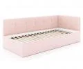 Posteľ EDDY 2 pre deti a mládež púdrová ružová TRINITY 90x200 kovový zdvižný rošt